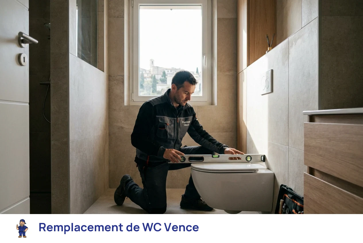 Remplacement de WC à Vence
